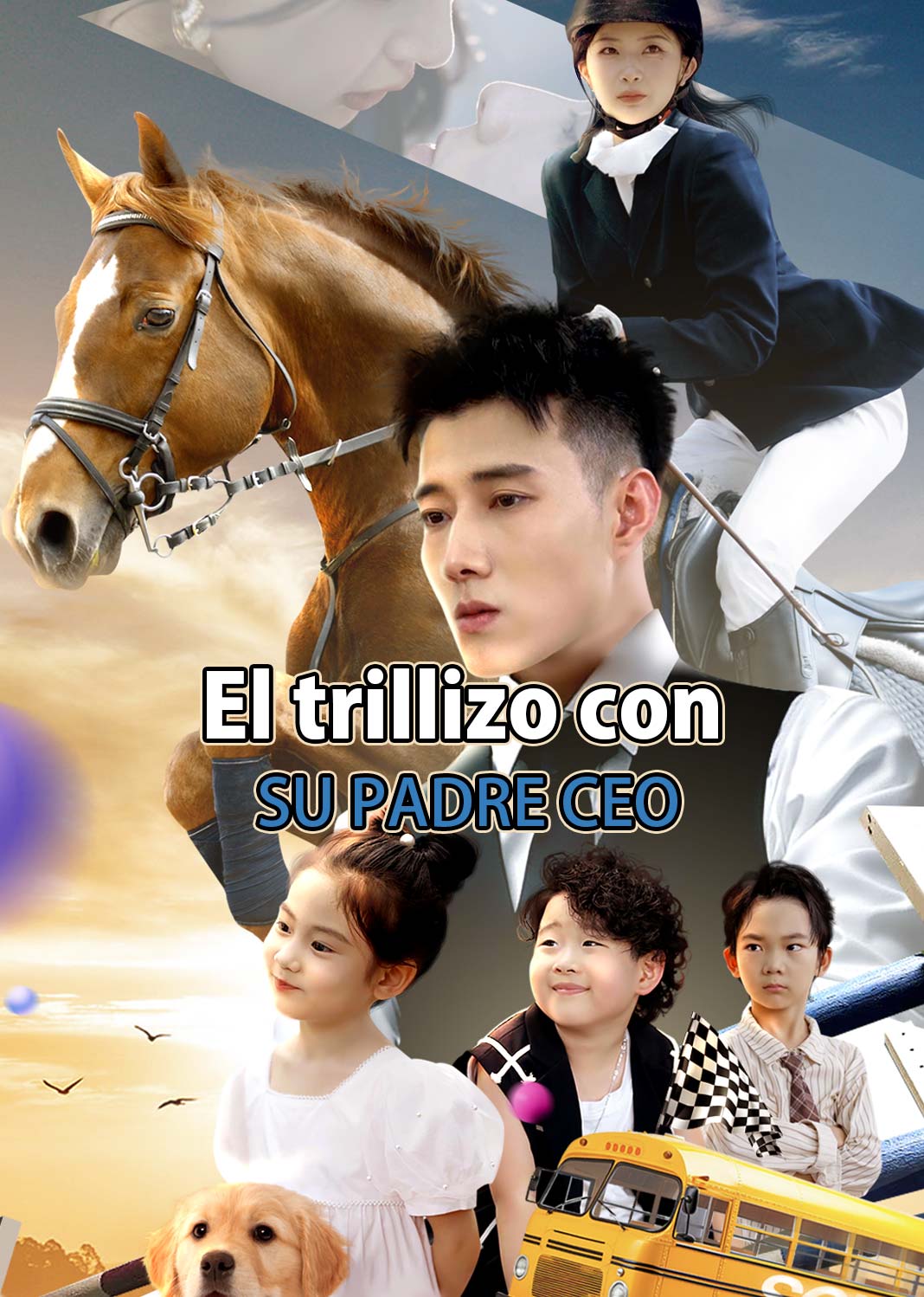 El trillizo con su padre CEO
